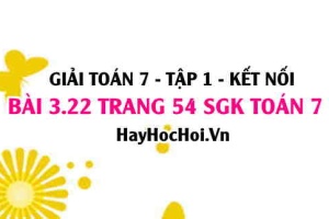 Giải bài 3.22 trang 54 Toán 7 Tập 1 SGK Kết nối tri thức